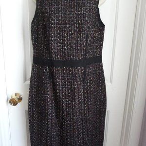 Talbots Dress 12 NEW Sheath Sleeveless Tweed